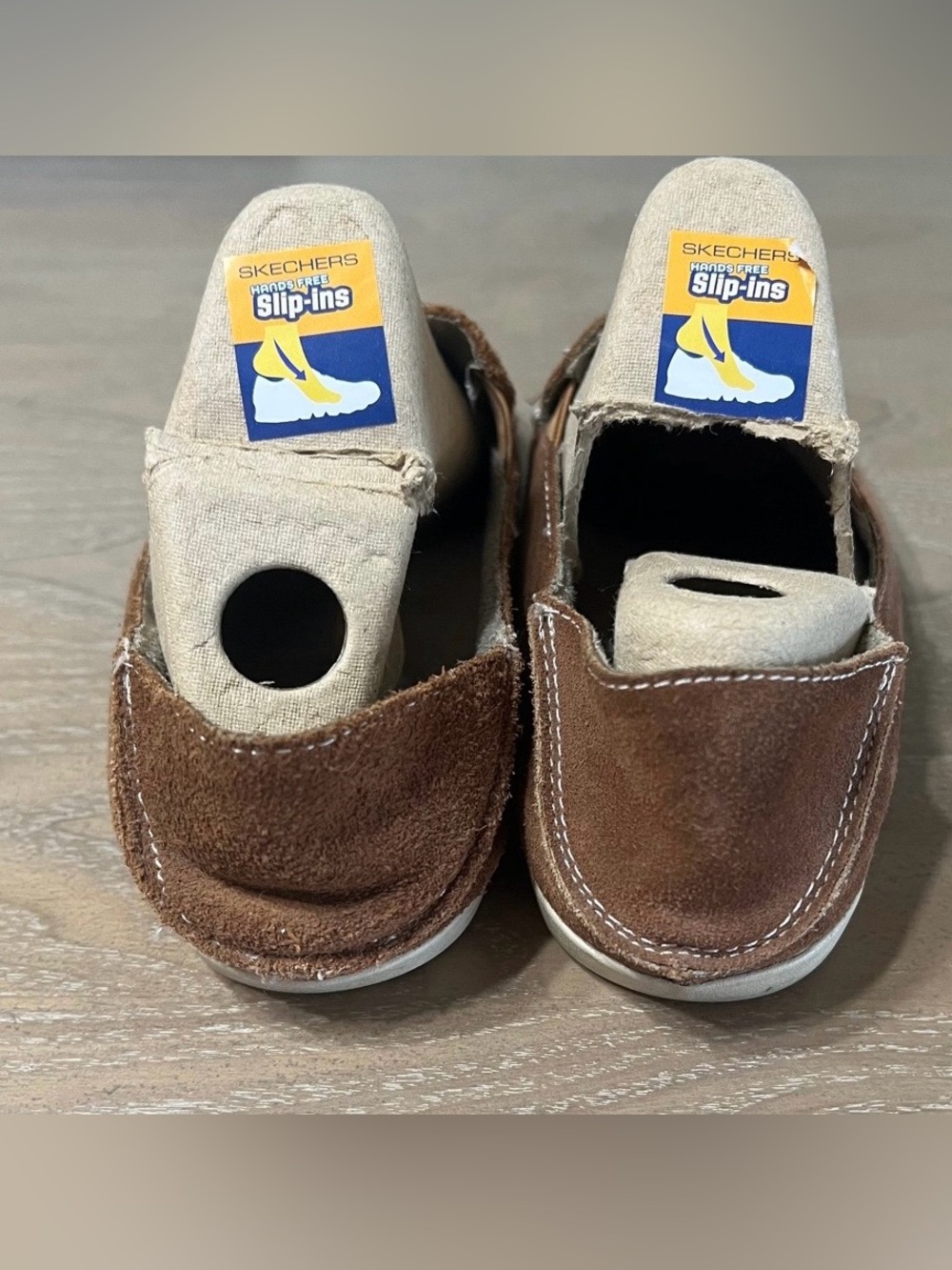 OluKai Nohea Perf Slip On Loafers BLUE & BROWN size 7 LOT - Picture 9 of 14